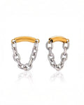 The Mixed Metal Chain Earrings