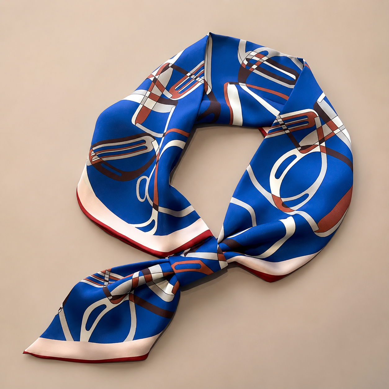 Horse motif skinny scarf accessory